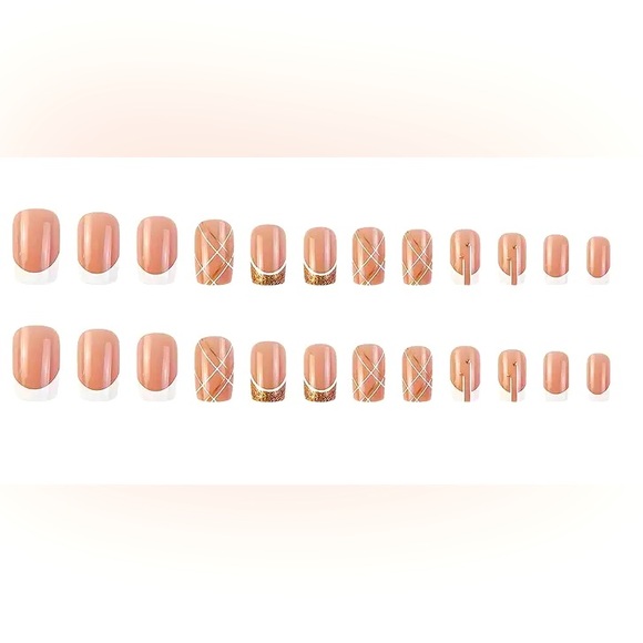 24pcs White French Tip Press On Nails/1pc Handheld Portable Led Nail Lamps Pen - Picture 5 of 15